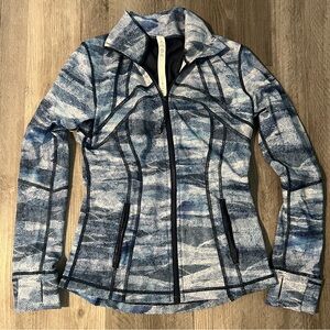 Lululemon Blue and White Zip Up